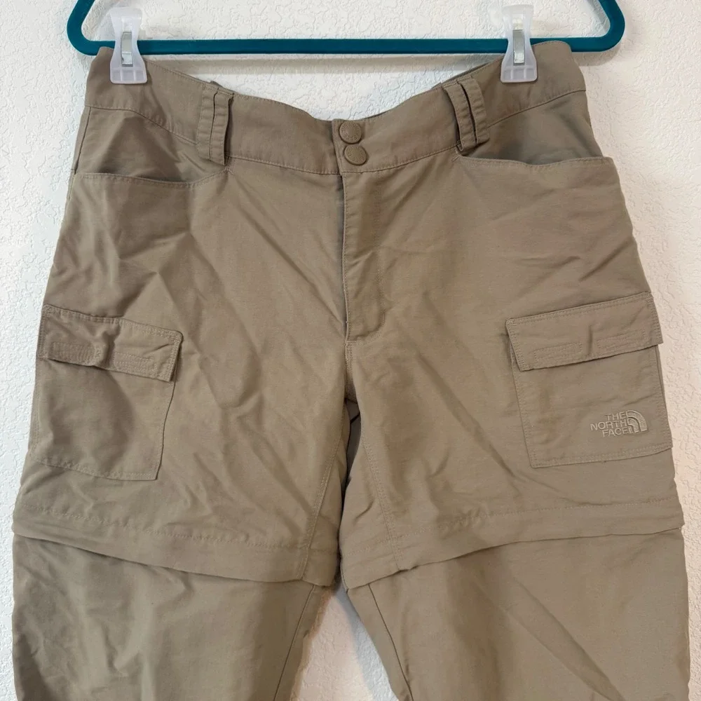 The North Face Womens Convertible‎ Cargo Pants Khaki Size 12 Outdoor Hiking